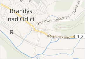 Ondříčkova v obci Brandýs nad Orlicí - mapa ulice