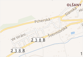 Olšanská VI v obci Brandýsek - mapa ulice