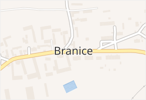 Branice v obci Branice - mapa části obce