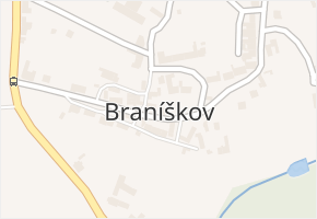 Braníškov v obci Braníškov - mapa části obce