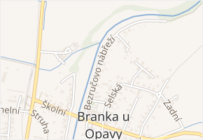 Bezručovo nábřeží v obci Branka u Opavy - mapa ulice