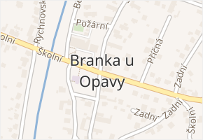 Branka u Opavy v obci Branka u Opavy - mapa části obce