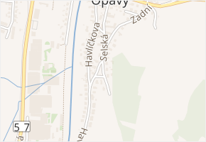 Pod Skalou v obci Branka u Opavy - mapa ulice