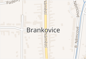 Brankovice v obci Brankovice - mapa části obce