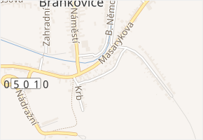 Chaloupky v obci Brankovice - mapa ulice