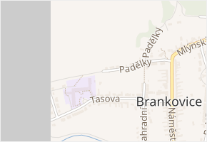 Padělky v obci Brankovice - mapa ulice
