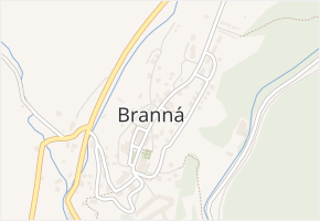 Alojzov v obci Branná - mapa části obce
