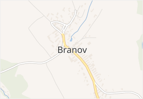 Branov v obci Branov - mapa části obce