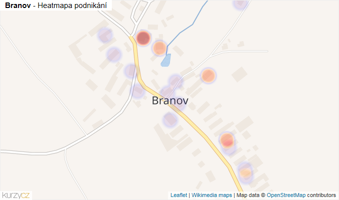 Mapa Branov - Firmy v části obce.