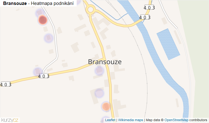 Mapa Bransouze - Firmy v části obce.