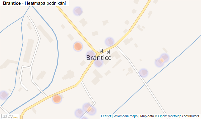 Mapa Brantice - Firmy v části obce.