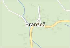 Branžež v obci Branžež - mapa části obce