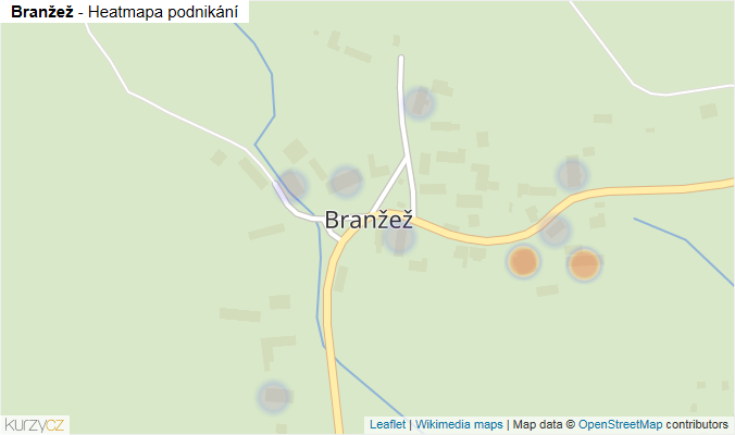 Mapa Branžež - Firmy v části obce.
