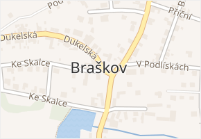 Braškov v obci Braškov - mapa části obce