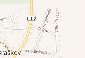 Brigádníků v obci Braškov - mapa ulice