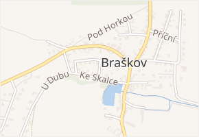 Ke Skalce v obci Braškov - mapa ulice