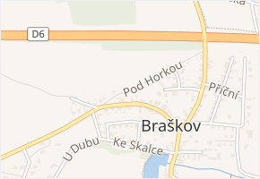 Pod Horkou v obci Braškov - mapa ulice