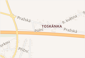 Polní v obci Braškov - mapa ulice
