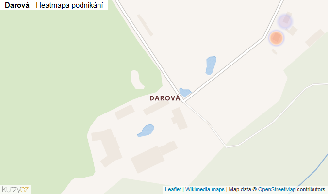 Mapa Darová - Firmy v části obce.