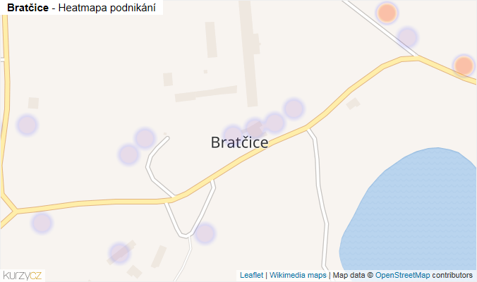 Mapa Bratčice - Firmy v části obce.