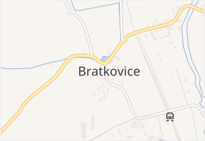 Bratkovice v obci Bratkovice - mapa části obce