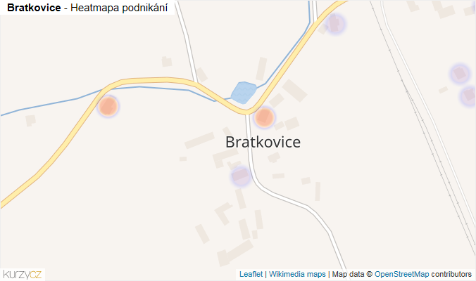 Mapa Bratkovice - Firmy v části obce.
