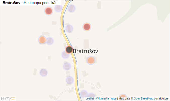 Mapa Bratrušov - Firmy v části obce.