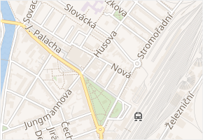 B. Němcové v obci Břeclav - mapa ulice