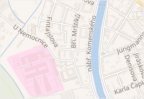 Bří. Mrštíků v obci Břeclav - mapa ulice