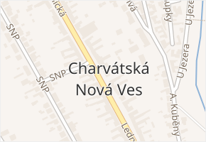 Charvátská Nová Ves v obci Břeclav - mapa části obce