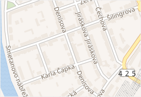Denisova v obci Břeclav - mapa ulice