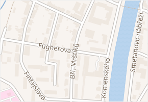 Fügnerova v obci Břeclav - mapa ulice