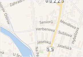 Herbenova v obci Břeclav - mapa ulice