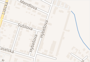 Hybešova v obci Břeclav - mapa ulice