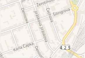 Jiráskova v obci Břeclav - mapa ulice