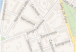 Jungmannova v obci Břeclav - mapa ulice