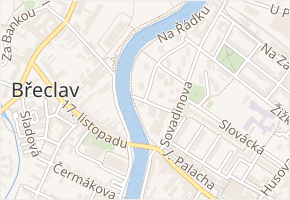 Křížkovského v obci Břeclav - mapa ulice