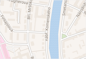nábř. Komenského v obci Břeclav - mapa ulice