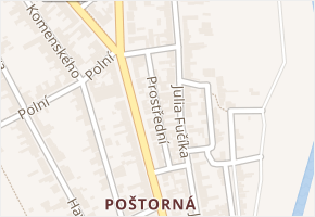 Prostřední v obci Břeclav - mapa ulice