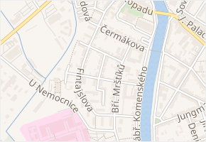 Pyskatého v obci Břeclav - mapa ulice