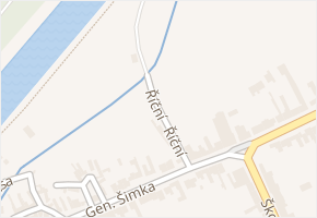 Říční v obci Břeclav - mapa ulice