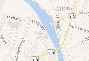 U Splavu v obci Břeclav - mapa ulice