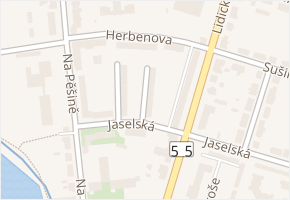 Vančurova v obci Břeclav - mapa ulice