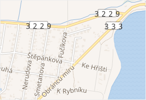 Boženy Němcové v obci Břehy - mapa ulice