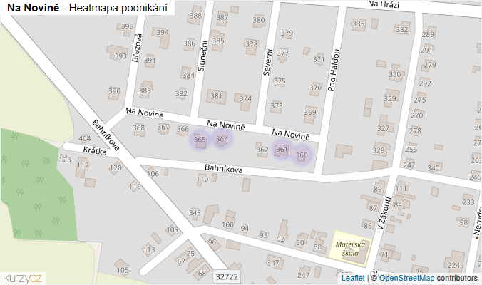 Mapa Na Novině - Firmy v ulici.