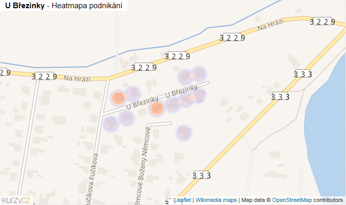 Mapa U Březinky - Firmy v ulici.