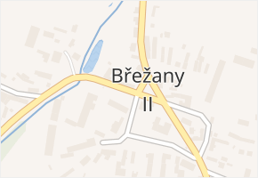 Břežany II v obci Břežany II - mapa části obce