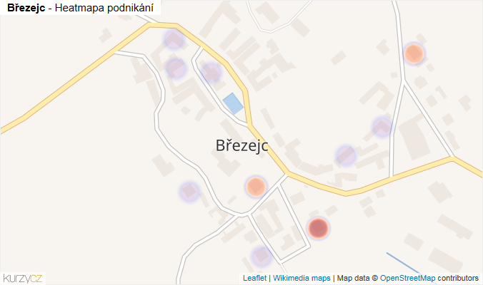 Mapa Březejc - Firmy v části obce.