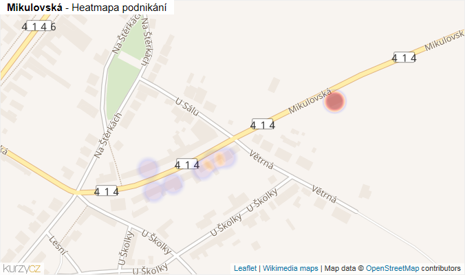 Mapa Mikulovská - Firmy v ulici.