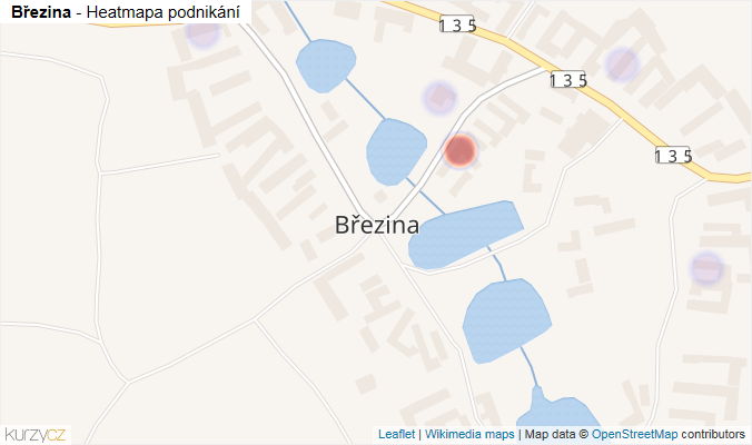 Mapa Březina - Firmy v části obce.